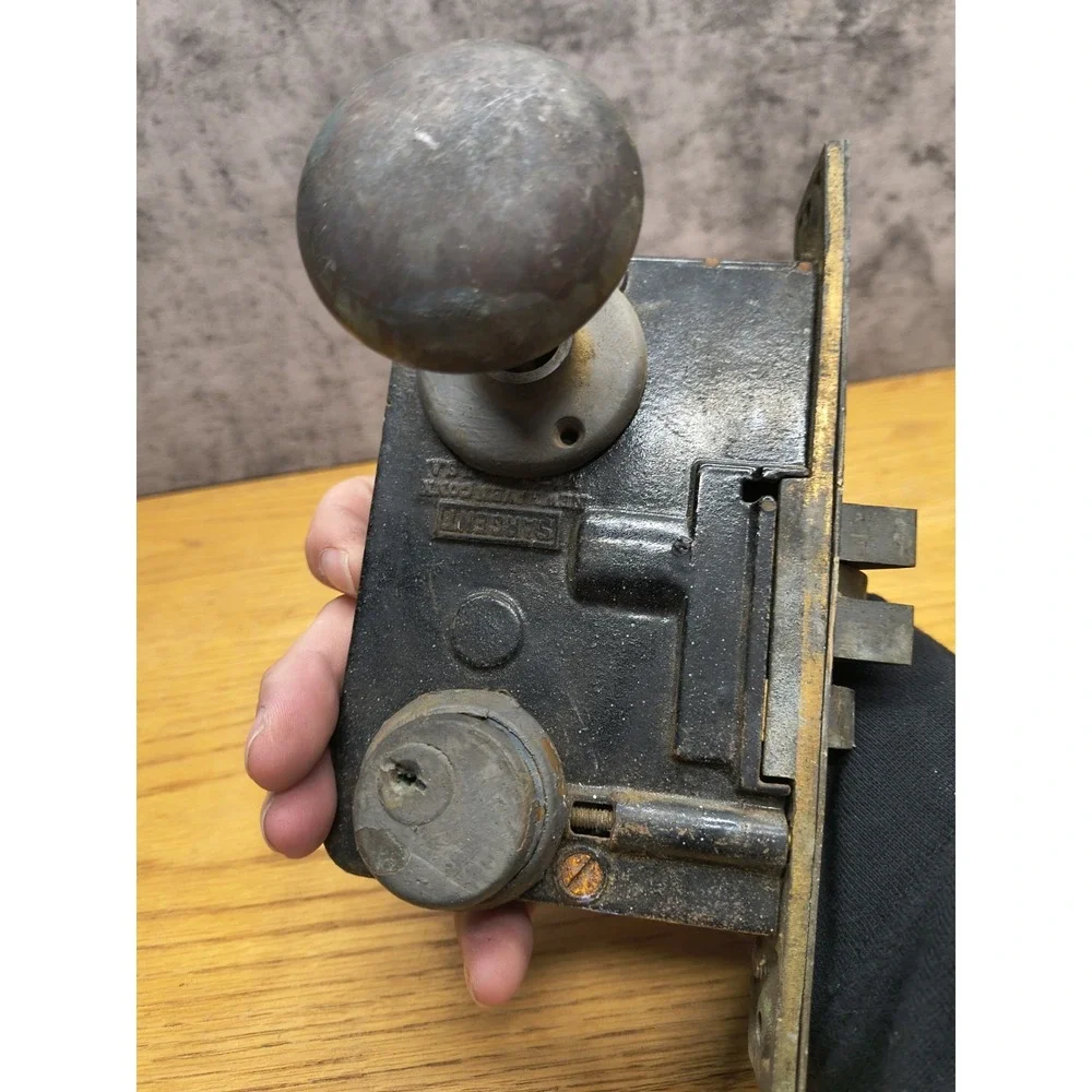 Vintage Brass‎ Door Knob Set With Sargent & Co. Latch No Key